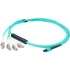 Picture of AddOn 5m MPO (Female) to 8xLC (Male) 8-Strand Aqua OM4 Fiber Fanout Cable