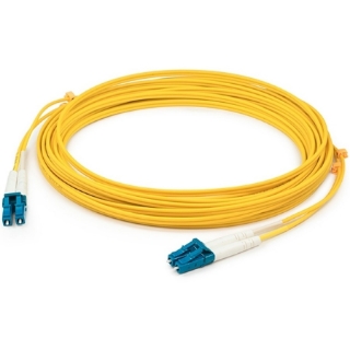 Picture of AddOn 2m LC (Male) to LC (Male) Yellow OS2 Duplex Fiber TAA Compliant OFNR (Riser-Rated) Patch Cable