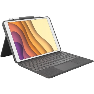 Picture of Logitech Combo Touch Keyboard/Cover Case for 10.2" Apple, Logitech iPad (7th Generation) Tablet - Graphite