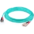 Picture of AddOn 2m SC (Male) to ST (Male) Aqua OM3 Duplex Fiber OFNR (Riser-Rated) Patch Cable