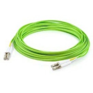 Picture of AddOn 25m LC (Male) to LC (Male) Straight Lime Green OM5 Duplex Fiber OFNR (Riser-Rated) Patch Cable