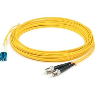 Picture of AddOn 32m LC (Male) to ST (Male) Straight Yellow OS2 Duplex Plenum Fiber Patch Cable