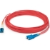 Picture of AddOn 6m LC (Male) to SC (Male) Red OM3 Duplex Plenum-Rated Fiber Patch Cable