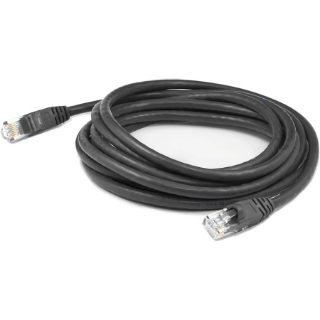 Picture of AddOn 25ft RJ-45 (Male) to RJ-45 (Male) Black Cat6 STP PVC Copper Patch Cable