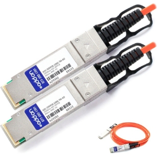 Picture of AddOn Dell AOC-QSFP28-100G-7M Compatible TAA Compliant 100GBase-AOC QSFP28 to QSFP28 Direct Attach Cable (850nm, MMF, 7m)