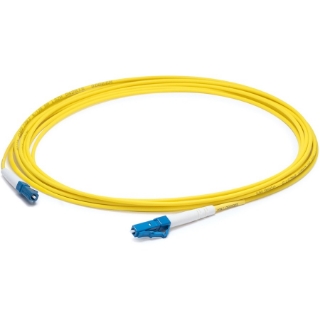 Picture of AddOn 87m LC (Male) to LC (Male) Straight Yellow OS2 Simplex Plenum Fiber Patch Cable