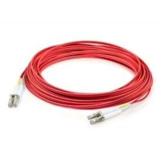 Picture of AddOn 10m LC (Male) to LC (Male) Red OM4 Duplex Plenum-Rated Fiber Patch Cable