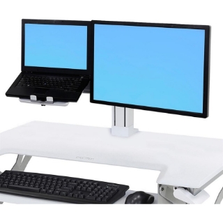 Picture of Ergotron WorkFit Desk Mount for LCD Monitor, Notebook - White