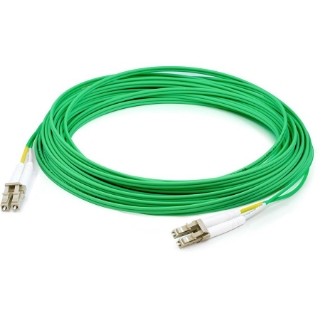 Picture of AddOn 5m LC (Male) to LC (Male) Green OM4 Duplex Fiber OFNR (Riser-Rated) Patch Cable