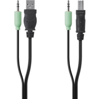 Picture of Belkin TAA USB/AUD SKVM CBL, USB A/B, 3.5mm Audio