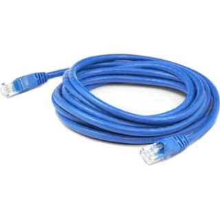 Picture of AddOn 6in RJ-45 (Male) to RJ-45 (Male) Straight Blue Cat6A UTP PVC Copper Patch Cable