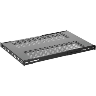 Picture of StarTech.com 1U Adjustable Mounting Depth Vented Rack Mount Shelf - Heavy Duty Fixed Rack Shelf - 250lbs / 113kg