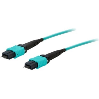 Picture of AddOn 3m MPO (Female) to MPO (Female) 12-Strand Aqua OM4 Straight Fiber OFNR (Riser-Rated) Patch Cable