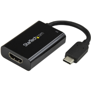 Picture of StarTech.com USB C to HDMI 2.0 Adapter 4K 60Hz with 60W Power Delivery Pass-Through Charging - USB Type-C to HDMI Video Converter - Black