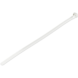 Picture of StarTech.com 10"(25cm) Reusable Cable Ties, 2-1/2"(65mm) Dia. 50lb(22Kg) Tensile Strength, Nylon, In/Outdoor, UL Listed, 100 Pack, White