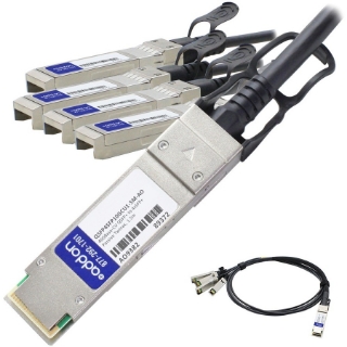 Picture of AddOn Cisco QSFP-4SFP10G-CU1-5M Compatible TAA Compliant 40GBase-CU QSFP+ to 4xSFP+ Direct Attach Cable (Passive Twinax, 1.5m)