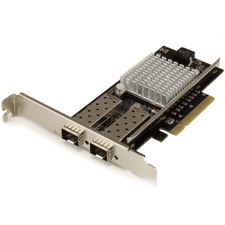 Picture of StarTech.com 10G Network Card ? 2x 10G Open SFP+ Multimode LC Fiber Connector ? Intel 82599 Chip ? Gigabit Ethernet Card