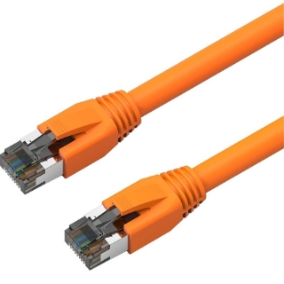 Picture of Axiom 7FT CAT8 2000mhz S/FTP Shielded Patch Cable Snagless Boot (Orange)