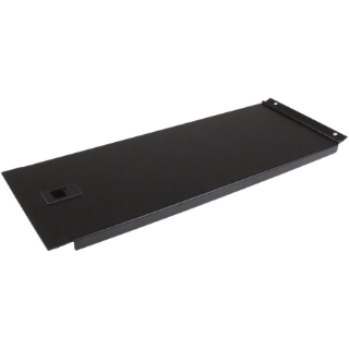 Picture of StarTech.com Blanking Panel - 4U - Hinged Rack Panel - 19in - Steel - Black - TAA Compliant - Tool-less Installation