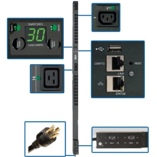 Picture of Tripp Lite PDU Switched 208V / 240V 30A 4 C19; 20 C13 LX Platform Vertical 0URM TAA