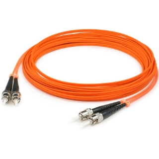 Picture of AddOn 2m ST (Male) to ST (Male) Orange OM1 Duplex Fiber OFNR (Riser-Rated) Patch Cable