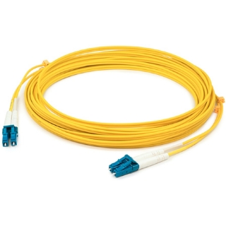 Picture of AddOn 88m LC (Male) to LC (Male) Straight Yellow OS2 Duplex Plenum Fiber Patch Cable