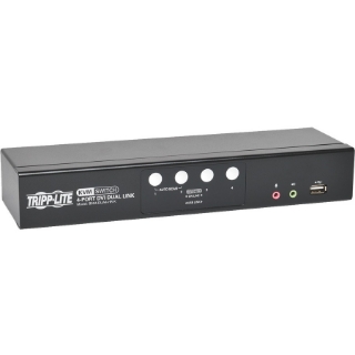 Picture of Tripp Lite 4-Port DVI/USB KVM Switch Dual Link w/ Audio & Cables