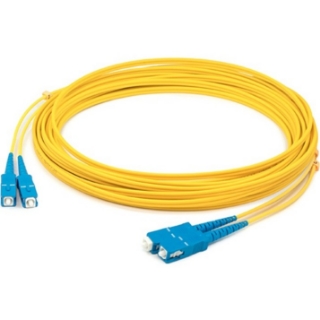 Picture of AddOn 78m SC (Male) to SC (Male) Straight Yellow OS2 Duplex Plenum Fiber Patch Cable