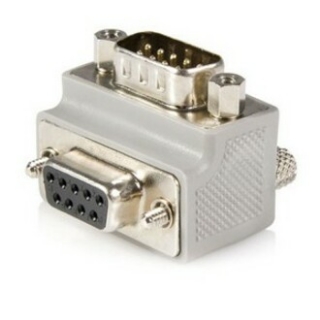 Picture of StarTech.com Right Angle DB9 to DB9 Serial Cable Adapter Type 1 - M/F