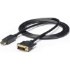 Picture of StarTech.com 6ft (1.8m) DisplayPort to DVI Cable, 1080p Video, DisplayPort to DVI-D Adapter/Converter Cable, DP 1.2 to DVI Monitor Cable