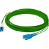 Picture of AddOn 8m LC (Male) to SC (Male) Green OS2 Duplex Fiber OFNR (Riser-Rated) Patch Cable