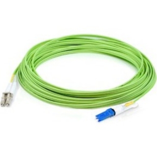 Picture of AddOn 25m LC (Male) to CS (Male) Straight Lime Green OM5 Duplex Fiber OFNR (Riser-Rated) Patch Cable