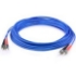 Picture of AddOn 20m ST (Male) to ST (Male) Blue OM1 Duplex OFNR (Riser-rated) Fiber Patch Cable