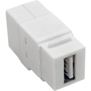 Picture of Tripp Lite USB 2.0 All-in-One Keystone/Panel Mount Coupler (F/F), White