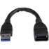 Picture of StarTech.com 6in Black USB 3.0 Extension Adapter Cable A to A - M/F