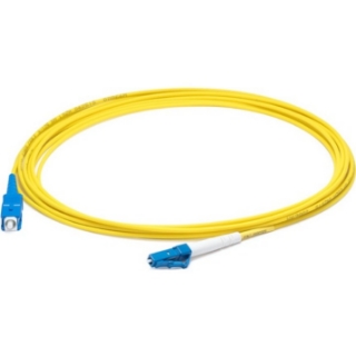 Picture of AddOn 54m LC (Male) to SC (Male) Straight Yellow OS2 Simplex Plenum Fiber Patch Cable