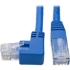 Picture of Tripp Lite Left-Angle Cat6 UTP Patch Cable (RJ45) - 1 ft., M/M, Gigabit, Molded, Blue