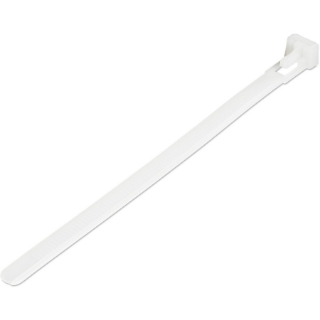 Picture of StarTech.com 6"(15cm) Reusable Cable Ties, 1-3/8"(35mm) Dia. 50lb(22Kg) Tensile Strength, Nylon, In/Outdoor, UL Listed, 100 Pack, White