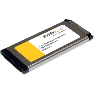 Picture of StarTech.com 1 Port Flush Mount ExpressCard SuperSpeed USB 3.0 Card Adapter with UASP Support