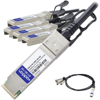 Picture of AddOn Arista Networks CAB-Q-4S-100G-3M Compatible TAA Compliant 100GBase-CU QSFP28 to 4xSFP28 Direct Attach Cable (Passive Twinax, 3m)