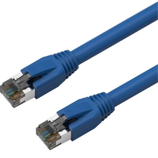 Picture of Axiom 7FT CAT8 2000mhz S/FTP Shielded Patch Cable Snagless Boot (Blue)