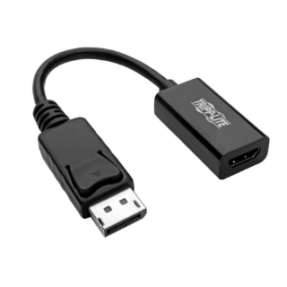 Picture of Tripp Lite DisplayPort to HDMI 2.0 Adapter-M/F, Latching Connector, 4K@60 Hz, 6 in., Black, DP to HDMI