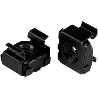 Picture of StarTech.com M6 Cage Nuts - 50 Pack, Black - M6 Mounting Cage Nuts for Server Rack & Cabinet