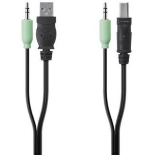 Picture of Belkin TAA USB/AUD SKVM CBL, USB A/B, 3.5mm AUDIO