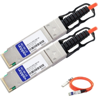 Picture of AddOn Arista Networks AOC-Q-Q-100G-20M Compatible TAA Compliant 100GBase-AOC QSFP28 to QSFP28 Direct Attach Cable (850nm, MMF, 20m)