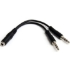 Picture of StarTech.com 3.5mm 4 Position to 2x 3 Position 3.5mm Headset Splitter Adapter - F/M