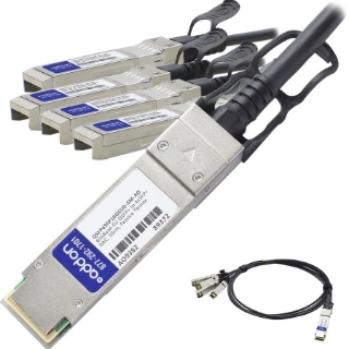 Picture of AddOn Cisco QSFP-4SFP10G-CU0-5M Compatible TAA Compliant 40GBase-CU QSFP+ to 4xSFP+ Direct Attach Cable (Passive Twinax, 0.5m)