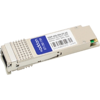 Picture of AddOn Dell QSFP-40G-SR4 Compatible TAA Compliant 40GBase-SR4 QSFP+ Transceiver (MMF, 850nm, 150m, MPO, DOM)