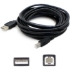 Picture of AddOn 5-Pack of 15ft USB 2.0 (A) Male to USB 2.0 (B) Male Black Cables