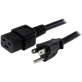 Picture of StarTech.com 3ft (1m) Heavy Duty Power Cord, NEMA 5-15P to C19, 15A 125V, 14AWG, Computer Power Cord, Heavy Gauge Power Cable